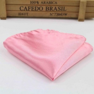 Boys Deep Pink Satin Pocket Square Handkerchief